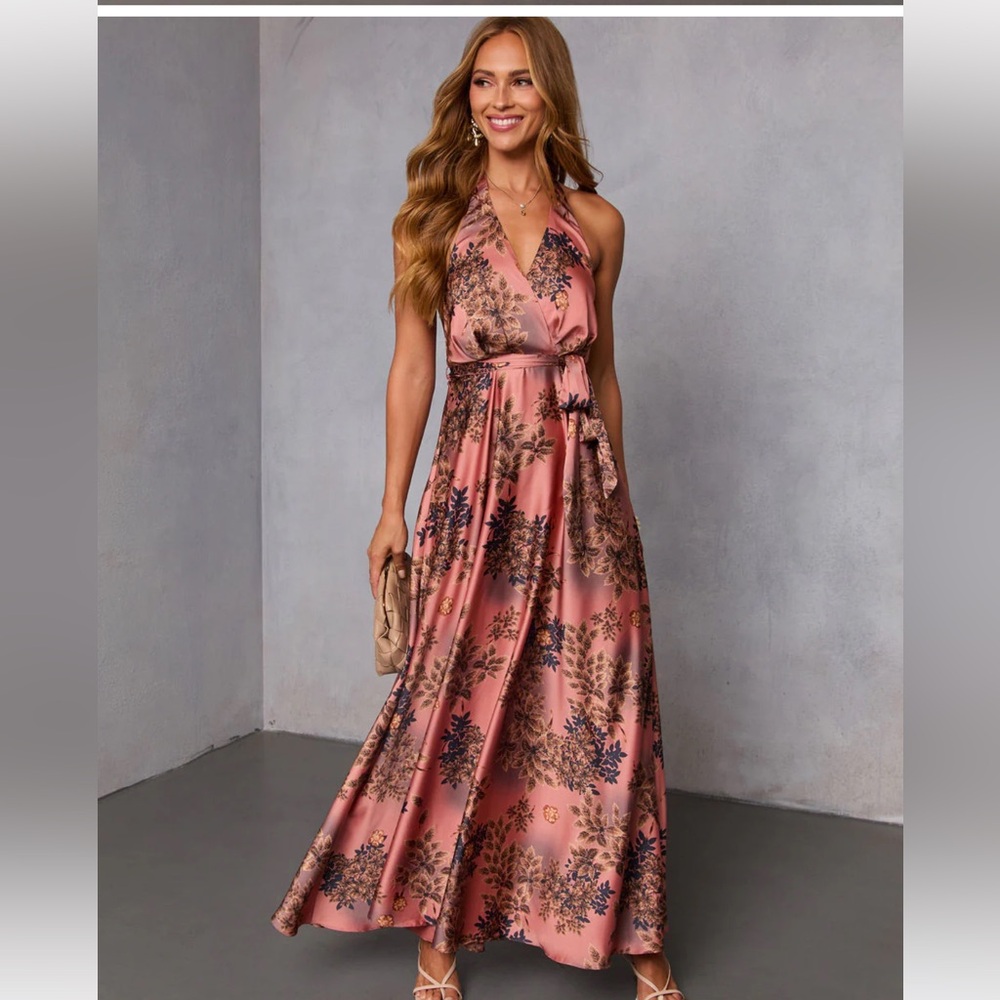 Vici Garden Toast Halter Maxi
